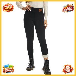 Sherpa Lined Fleece Leggings High Waist Thermal Winter Warm Thick Cashmere Pants